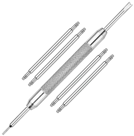 MMOBIEL Uhrenarmband Heavy Duty Spring Bar 4 Pack Edelstahl Watch Band Pins, Durchmesser 1,8 mm INCL Removal Tool