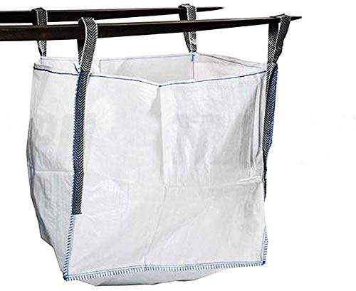 3 x FIBC 1 Tonne Builders Garden Waste Bags | Jumbo Storage Sacks 85x85x85cm