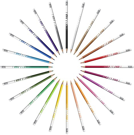BIC Kids Evolution - Matite colorate cancellabili, confezione da 24