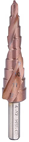 Stufenbohrer Titan Mehrlochbohrer Mit Dreieckigem Schaft Zum Entgraten Der Fasenöffnung(4-12(9 Steps)) Stufenbohrer Titanbohrer Für Metallbearbeitung Und Entgraten