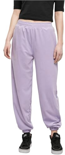 Urban Classics Ladies High Waist Ballon Velvet Sweat Pants Pantalons, Lavender, S Femme