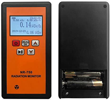 Nikou Contatore Geiger del rivelatore di Radiazioni nucleari con Display LCD Portatile per la casa(Arancia)