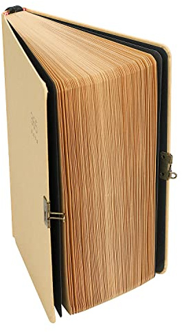 SIQITECH Agenda 365 Jours A5 Kraft à Couverture Rigide avec Serrure 1 An Une Page par Jour Papier à Rayures Carnet de Note Album de Journal Quotidien Cahier Vierge avec des Chiffres