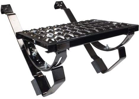 DAPRONA Laufrost Set für gewellte Dachziegel 120cm, Dachtritte für Schornsteinfeger Schwarz, inkl. Montagematerial für sichere Dachbegehung