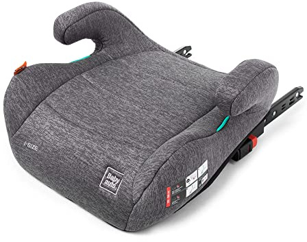 BABYAUTO - NAUNA Réhausseur Enfant ISOFIX/iSIZE - Rehausseur Voiture - Siege Auto Rehausseur - Groupe 3 (22-36kg/5-12 ans) 125-150 cm - Extra Rembourré pour plus de Confort - Gris