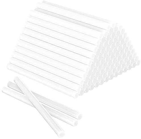 Relota Heißklebesticks, Heißklebestifte Transparente Schnelltrocknend für Heißklebepistole (7mm*100mm (100Pcs))