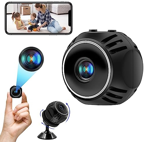 CYI Mini Telecamera Spia WiFi, Microtelecamera Spia Camuffata con Audio, Videocamera Nascosta Sorveglianza Interno Per la sicurezza della casa Con rilevamento del movimento