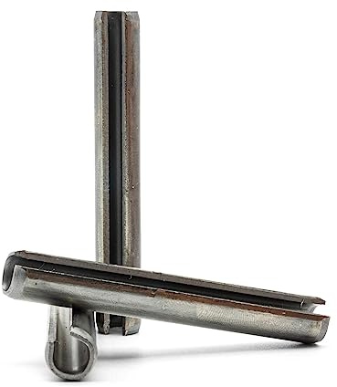 Hippo Hardware M4 (4mm X 20mm) Slotted Spring Tension Pins Roll Pin Sellock A2 Stainless Steel DIN1481 (Pack of 5)