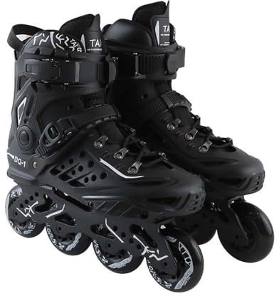 YYW Inline-Skates, Damen und Herren, professionelle Rollschuhe, Fitness, Inline-Skate für Erwachsene und Anfänger (2-Schwarz, 38)