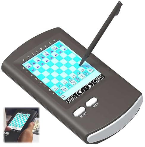 PLSGKF Scacchiera Elettronica Deluxe Touch,Gioco degli Scacchi per Computer A Giocatore Singolo Gioco da Tavolo Portatile per Bambini con Set di Scacchi,Regalo per La Famiglia
