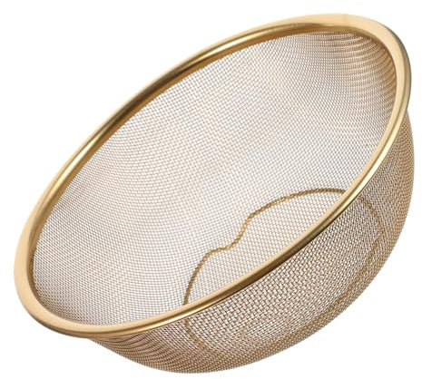 GOOHOCHY Stainless Steel Colander Kitchen Drain Basket for Rice Washing Fine Mesh Strainer Sifter Strainer for Draining Rack and Basin