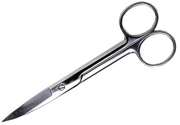 14cm Augenbrauenschere aus Edelstahl, Gebogene Kosmetikschere