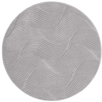 Taracarpet Kurzflor Boho Skandi Polyester Teppich in 3D Optik waschbar, pflegeleicht und robust ideal fürs Wohnzimmer, Schlafzimmer und Kinderzimmer auch als Badematte Grau Düne 120 cm rund