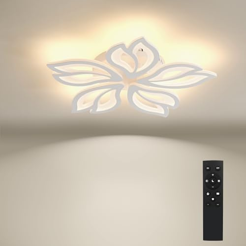 BAYHT Deckenlampe LED Deckenleuchte Dimmbar mit Fernbedienung 31W Wohnzimmerlampe Modern Design Schlafzimmerlampe Küchenlampe für Schlafzimmer Esszimmer Wohnzimmer Arbeitszimmer