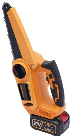 Brushless Mini Chainsaw, Cordless Mini Chainsaw Battery Powered with 21V 4000mAh Rechargeable Battery, Handheld Chainsaw Electric Chainsaw for Wood Cutting, Trimming