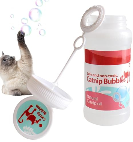 Katzenminze-Spaßblasen für Katzen und Kätzchen, enthält natürliches Katzenminze-Öl für interaktives Spielen, 120 ml