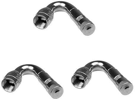 PartyKindom 3stücke Ventilverlängerung Adapter Für Auto Fahrrad Und Scooter Universeller Metalladapter Silber Einfache Installation Langlebig Und Robust