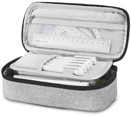 wonsar Federmäppchen Mäppchen Federtasche Etui 4 Fach Federmäppchen Mädchen Jungen Teenager Schlamppermäppchen für Schule & Büro