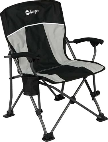 BERGER Kinderstuhl Corlo | Faltbarer Kindersitz Kinder Stuhl bis 60 kg | mit Getränkehalter & Sicherheitsschloss | leicht & tragbar für Indoor Outdoor Camping