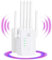 Repetidor WiFi,Amplificador Señal WiFi,Extensor de Refuerzo WiFi,6 Antenas, 2 Puertos LAN,Modos Repetidor/Enrutador/Ap,Cobertura hasta 10000 sq.ft Repetidor de Señal WiFi para Casa y Oficina (611)
