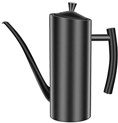 Dispensador de Aceite de Oliva de Acero Inoxidable Botellas Contenedor de aceite Olla Prueba de Polvo para Cocinar Recipiente de Almacenamiento de Tarro de Aceite para Cocina(Size:1000ML,Color:Negro)