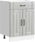vidaXL Kitchen Base Cabinet - Gray Sonoma Engineered Wood, Ample Storage 60x46x81.5cm Adjustable Feet, Modern Style