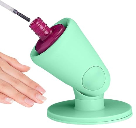 Support De Vernis À Ongles En Silicone – Porte-bouteille De Vernis À Ongles En Caoutchouc Souple | Support Portable Anti-déversement Pour Vernis À Ongles Anti-basculement Pour Salon (Vert)