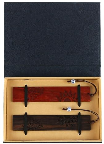 Alnicov 2-teiliges Lesezeichen-Set aus Holz, personalisiertes Lesezeichen, einzigartiges Geschenk für Frauen und Männer, Geburtstagsgeschenk für Buchliebhaber