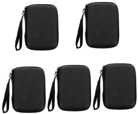 Ipetboom 5stücke Blutdruckmessgerät Aufbewahrungstasche Tragbare Und Stoßfeste Organizer-tasche Für Blutdruck Und Blutzuckermessgeräte Für Reisen Und Zuhause Schwarzes Pu-material