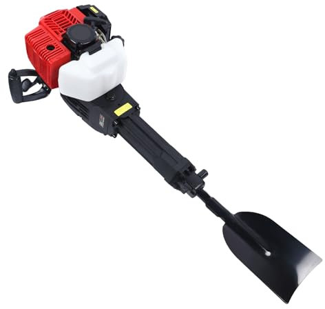jiumxliu Portable Garden Tree Digger Petrol 52cc 2 Stroke Trencher 1500/min Heavy Duty Fence Post Driver Pile Driver 1900W Portable Excavator for Soil Cultivation Lifting Planting Bulbs Seedlings