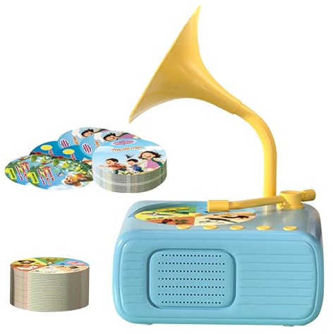 Lettore musicale per - Toddler Phonograph Toy, Giocattolo per bambini Gramophone | 96 Carte per bambini GARDNES GIRS Music JEETTORE, Early Educational Jukebox Music Box per il compleanno di Natale