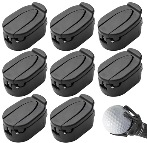 GMHLLES 8 PCS Golf Ball Picker Upper - Mini Foldable Golf Ball Pick Up Tool Saver Putter Grip -GolfBall Retrievers Accessories Tool (8 Pack)