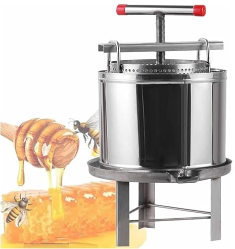 Wachspresse Beerenpresse Manuelle,Honigpresse Edelstahl Manuell Honigschleuder Honiggewinnungsgeräte Für Honig Wein Fruchtwachs,C