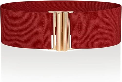 Ro Rox Damen Breiter Elastischer Taillengürtel im Retro Vintage Stil – Stretchgürtel für Kleider, 50er Jahre – Moderne Schnalle, Mehrere Farben