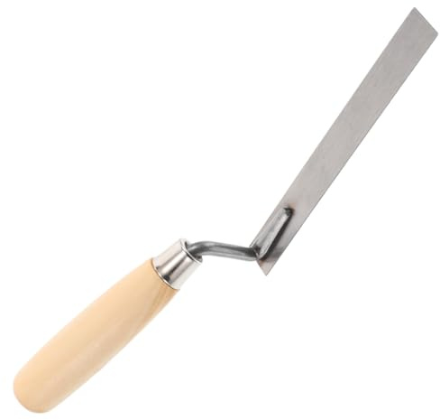 Gadpiparty Robuste Edelstahl Flachglättkelle mit Holzgriff Dicke Maurerkelle für Verfugen und Glätten Fliesenwerkzeug für Heimwerker und Renovierungsarbeiten