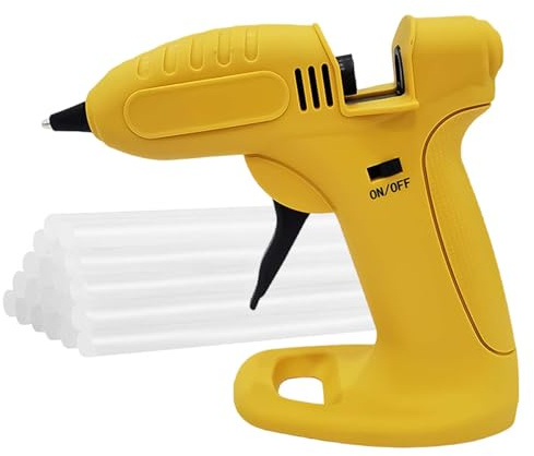 Pistola per Colla a Caldo, Utensili Manuali Senza Fili con 30 Bastoncini, Piccola Macchina Colla Antigoccia Per Artigianato, Per Arte, Modellismo, Scrapbooking, Incartatura, Scuola, Casa, Ufficio, Art