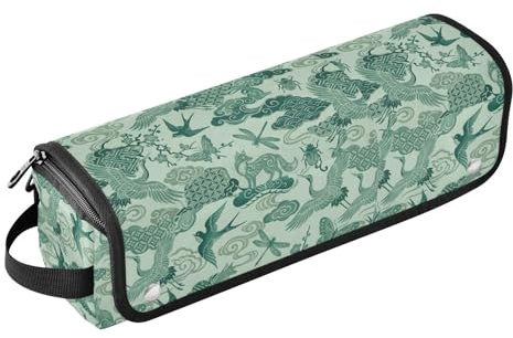 Sac de voyage pour outils de cheveux pour femme avec tapis amovible résistant à la chaleur double couche pour fers plats, lisseurs, fers à friser, grues vertes essentielles de voyage pour femme