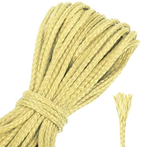 QUARKZMAN 30Ft Geflochtene Angelschnur 550lb 2mm Durchmesser Vielseitige Utility Paracord Schnur Windspiel Schnur Drachenschnur Für Camping Heißluftballon Outdoor Überleben Gelb