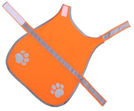 Toyvian Chaleco Reflectante para Perros Pequeños Ajustable Naranja Fluorescente Transpirable y Ultraligero para Paseos al Aire Libre y Actividades Nocturnas