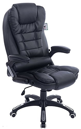Cherry Tree Furniture Executive Recline Extra Padded Office Chair (Black PU Leather)
