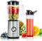 Aigostar Smoothie Maker, Mini Standmixer, 600W, 2 x 800ml Becher mit Reisedeckel, 2 Geschwindigkeitsstufen + Impulsfunktion, Ice-Crush-Funktionmit,Tritan-Kunststoff Flasche, BPA-frei. Baron