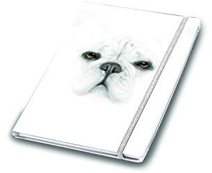 Pigna, NOTEBOOK MONOCROMO WHITE DOG 80FF/160 PAG. FSC bianco
