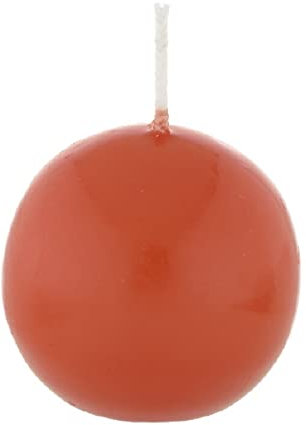 Kugelkerzen Paprika Rot, Ø 50 mm, 16 Stück, dt. Kerzen in RAL Kerzenqualität, Kein rußen und Tropfen