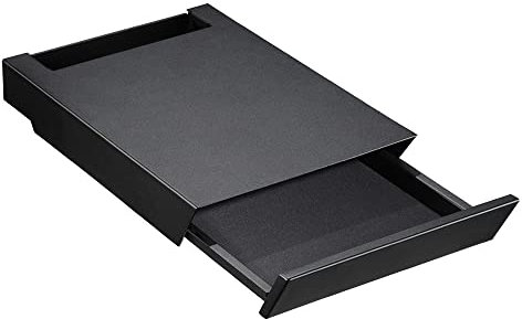 WALL Mensola per console per videogiochi con cassetto per supporto TV V2/V2 CASTER/V3/V5 | Nero satinato