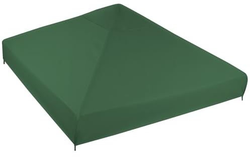 Pavillon Ersatzdach 3x3m Wasserdichter Dach für Gartenpavillon Wetterfester Partyzelt mit UV-Schutz Winterfester Faltpavillon Ersatz Schnelle Montage für Garten Outdoor Grün [155]