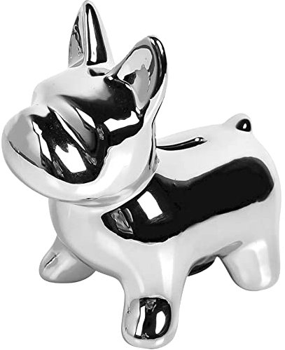 Huchas Originales para Niños Adultos, Infantil Hucha Cerdito, Personalizada Boda Hucha Grande, Cajero para Ahorrar, Originales Regalos para Parejas, Festivales, Alcancias para Adultos (Plata)