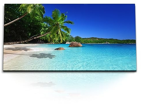 Paul Sinus Kunstdruck Bilder 120x60cm Palmen Strand Meer Sommer Sonne Traumstrand