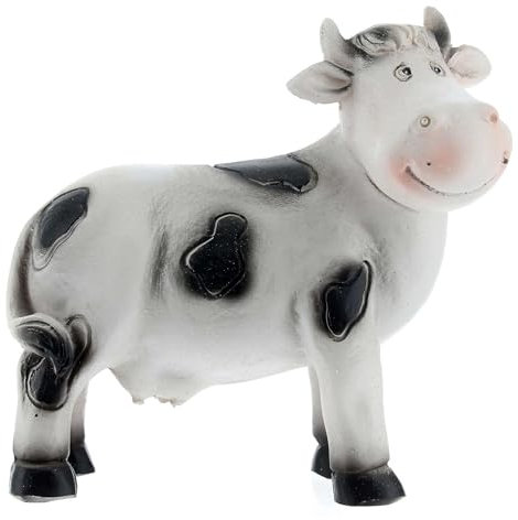 Kuh, Tierfigur, für 9 cm Krippe, Resin bemalt