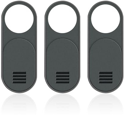 OAAO 3-in-1 Webcam Cover - Lens Protection, Mobile & Laptop Privacy Mask (Black)