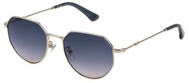 Police Herrenbrille, Glänzendes Full Palladium, 52